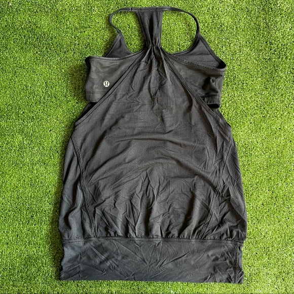 Lululemon No Limits Tank Black/Camo size 6 no inserts casual activewear - Picture 1 of 5